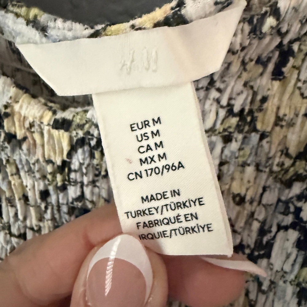H&M Black and White Floral Midi Dress - Picture 3 of 3